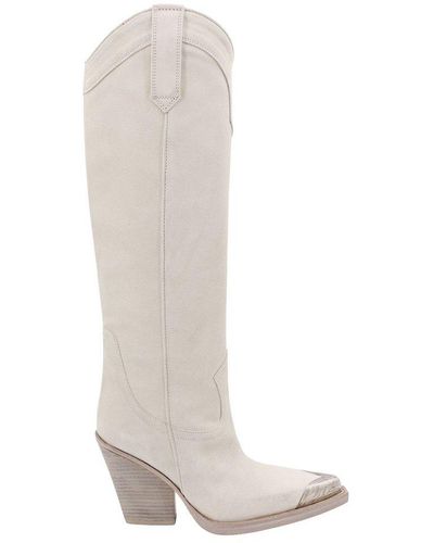 Paris Texas El Dorado Pointed Toe Boots - White