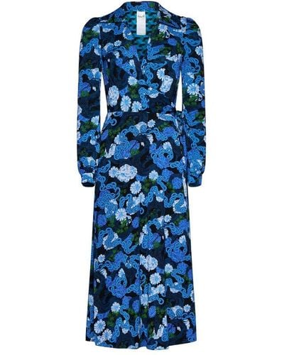Diane von Furstenberg Phoenix Reversible Dress - Blue