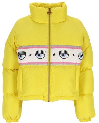 Chiara Ferragni Logo-print Puffer Jacket - Yellow