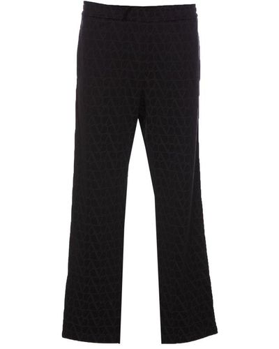 Valentino Toile Iconographe-print Straight Leg Trousers - Black