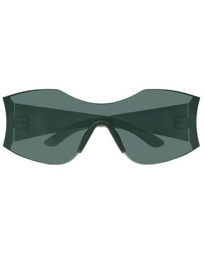 Balenciaga Geometric Frame Sunglasses - Green