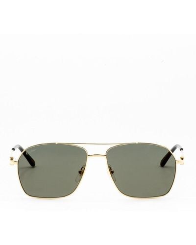 Cartier Navigator Frame Sunglasses - Green
