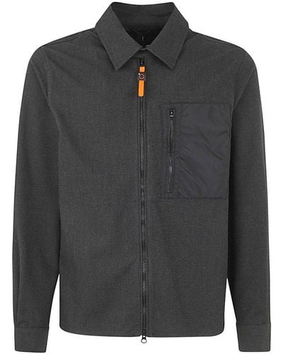 Aspesi Straight-hem Zip-up Shirt Jacket - Grey