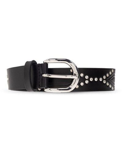 Isabel Marant ‘Tellyh’ Leather Belt - Black