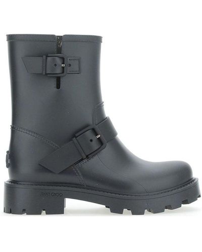 Jimmy Choo Buckle Detailed Boots - Black