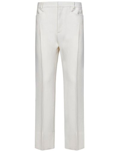 Tom Ford Straight Leg Tailored Trousers - White