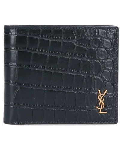 Saint Laurent Tiny Monogram East/west Wallet - Black