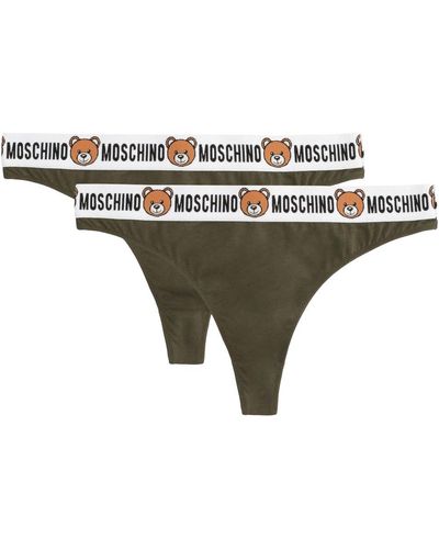 Moschino Set Of Two Logo Band Thong - Multicolour