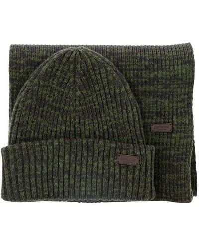 Barbour Crimdon Beanie And Scarf Set - Gray