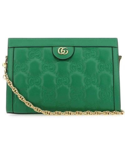 Gucci GG Matelassé Small Crossbody Bag - Green