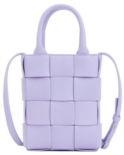 Bottega Veneta Cassette Mini Shoulder Bag - Purple