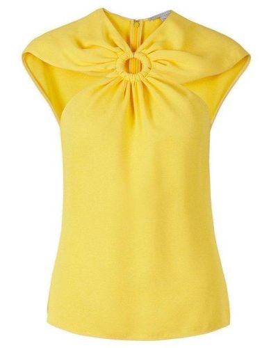 Stella McCartney Ruched Cut Out Blouse - Yellow