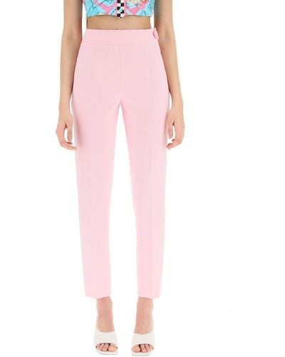 Moschino Side Buttoned Slim Cut Trousers - Pink
