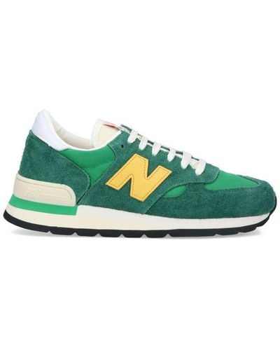 New Balance 990 V1 Lace-up Sneakers - Green