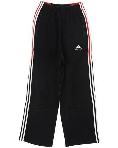 Balenciaga X Adidas Logo Printed Baggy Pants - Black