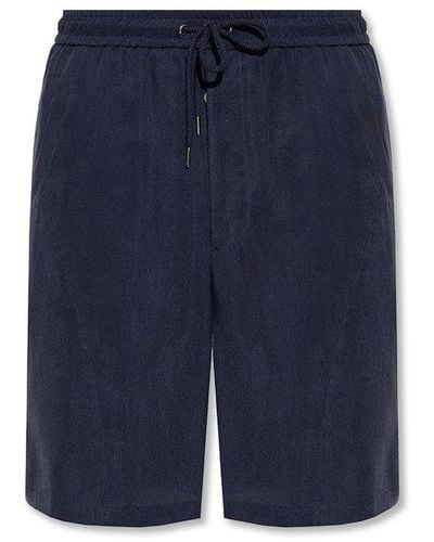 Giorgio Armani Elasticated Drawstring Waist Shorts - Blue