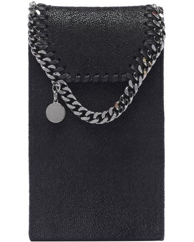 Stella McCartney Stitched-trim Chain-linked Phone Case - Black