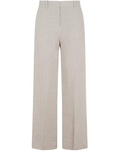 Totême Mid-waist Straight Pants Pants - Gray