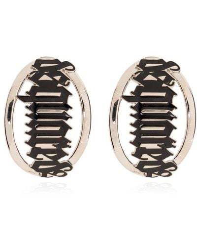 DSquared² Clip-on Earrings With Logo, - Black