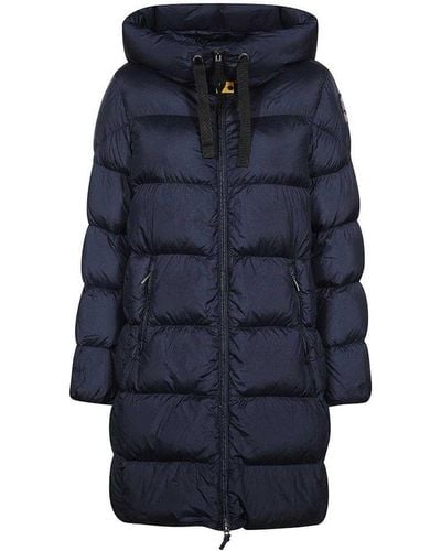 Parajumpers Harmony Long Hooded Down Coat - Blue