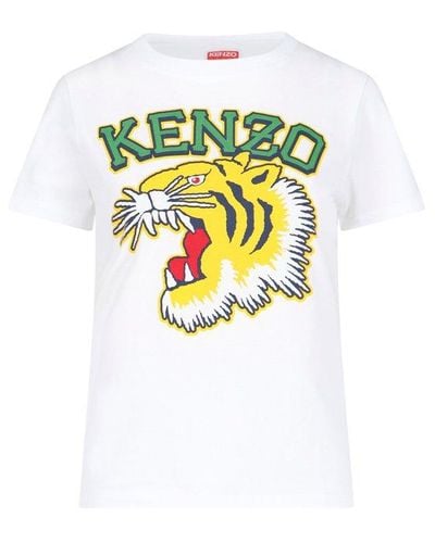 KENZO Varsity Jungle Crewneck T-shirt - White