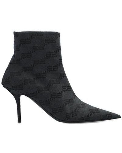 Balenciaga Ankle Boots Fabric Black