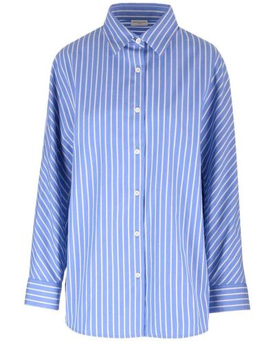 Dries Van Noten Striped Button-up Shirt - Blue