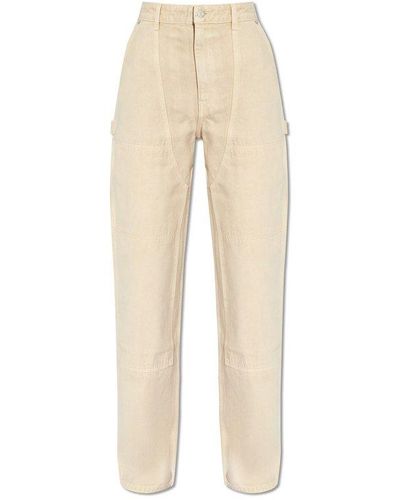 Helmut Lang Jeans With Logo, - Natural