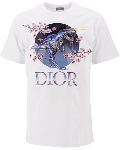Dior Dior X Sorayama Dinosaur Printed T-shirt - White