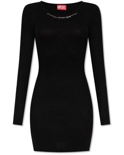 DIESEL ‘D-Matic’ Ribbed Dress - Black