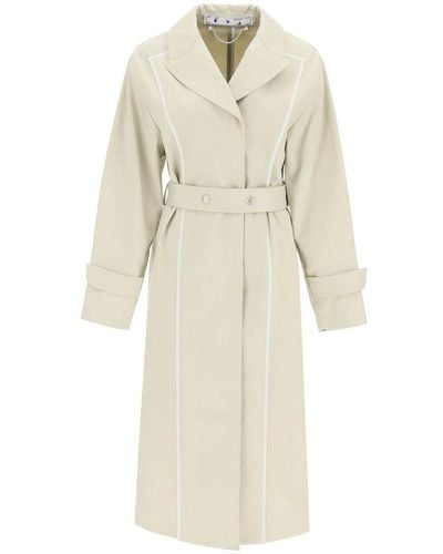Off-White c/o Virgil Abloh Organic Cotton Trench Coat - Natural
