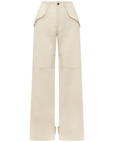 Etro High Waist Straight-leg Cargo Pants - White