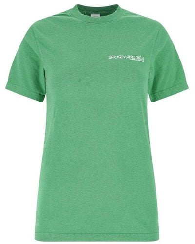 Sporty & Rich Cotton T-shirt - Green
