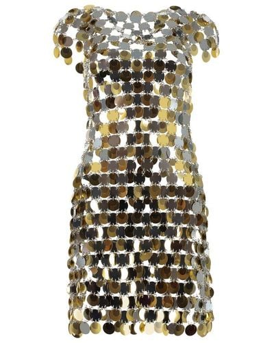 Rabanne Metallic Sequin Mini Dress - Multicolor