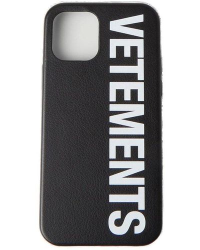 Vetements Big Logo Iphone Case - Black