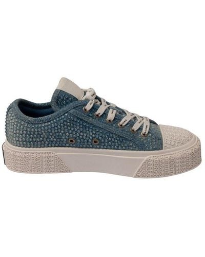 Marc Jacobs Embellished Denim Sneakers - Blue