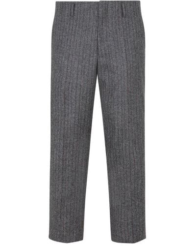 Dries Van Noten Wool Pants - Gray