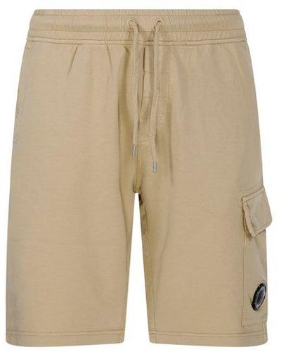 C.P. Company Len-detailed Cargo Shorts - Natural