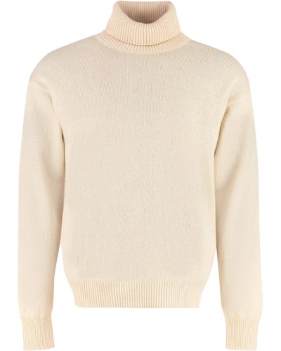 Jil Sander Wool And Cachemire Turtleneck Pullover - White