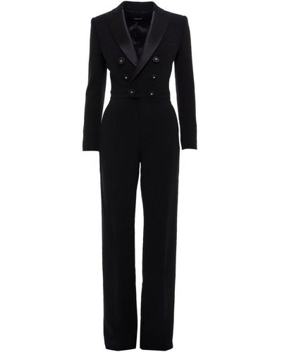 DSquared² Double Breasted Long-sleeve Jumpsuit - Black