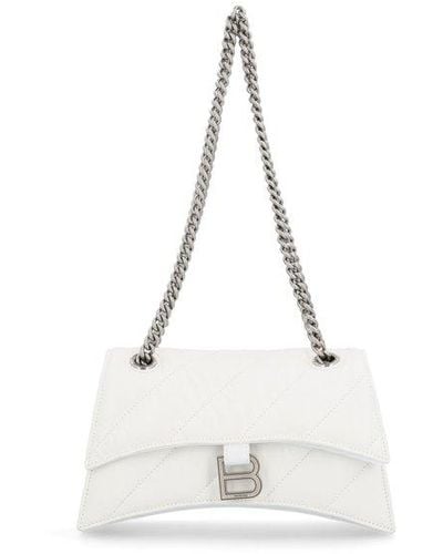 Balenciaga Luxe Calfskin Crush Bag - Natural
