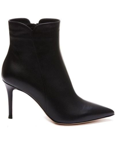 Gianvito Rossi Levy 105 Leather Ankle Boots - Black