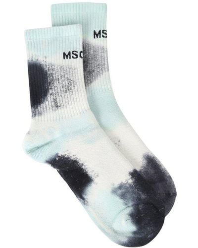 MSGM Tie-dye Print Socks - Multicolour