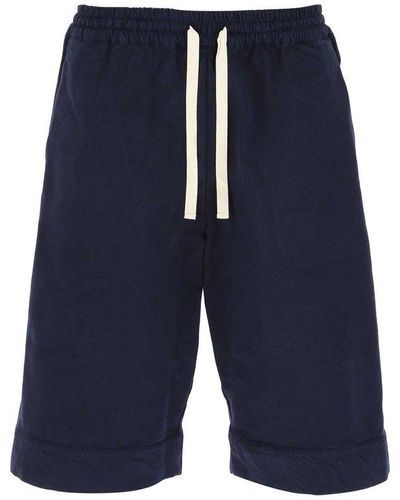 Jil Sander Drawstring Knee-length Shorts - Blue