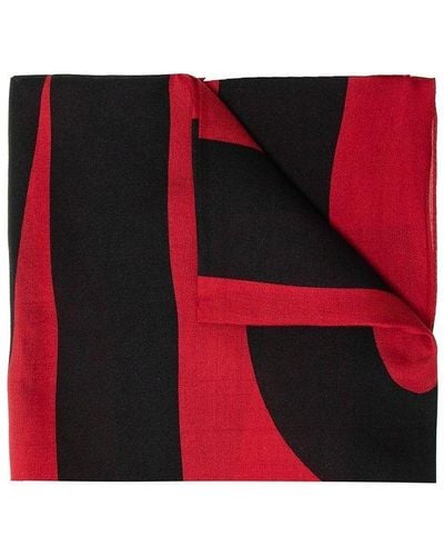 Moschino Scarf With Logo - Red