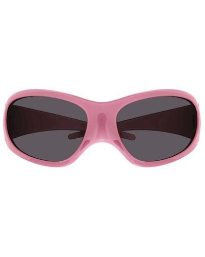 Balenciaga Skin Xxl Cat Sunglasses - Purple