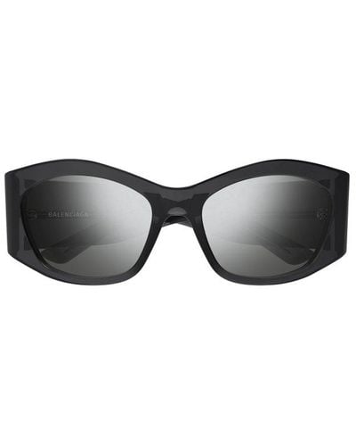 Balenciaga Rectangular Frame Sunglasses - Gray