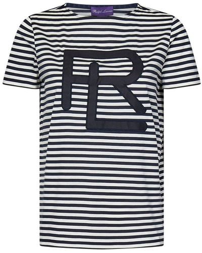 Ralph Lauren Striped Crewneck T-shirt - Black