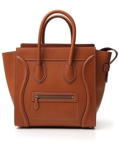 Celine Mini Luggage Handbag - Brown