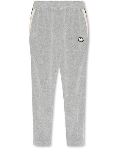 Moncler Genius Moncler X Palm Angels Logo Patch Side-stripe Track Trousers - Grey